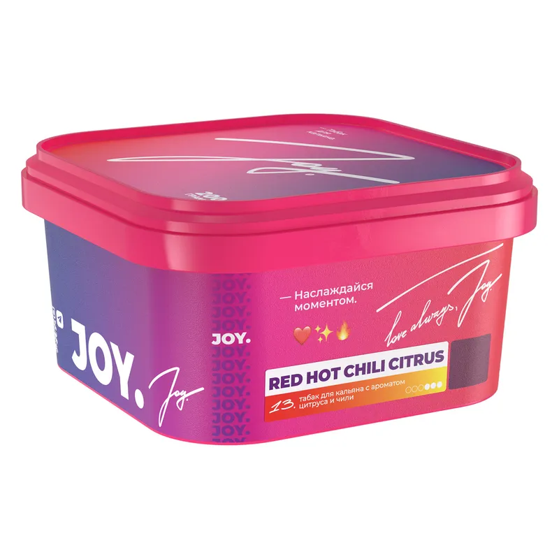 Табак для кальяна - JOY - RED HOT CHILLI CITRUS ( с ароматом чили и цитруса ) - 200 г