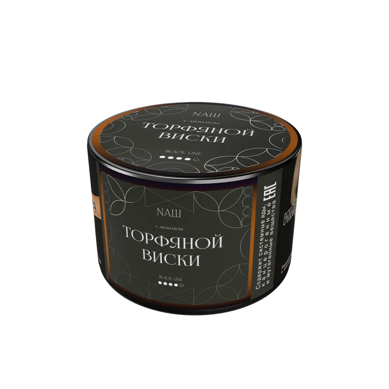 Табак для кальяна "NАШ BLACK" - ТОРФЯНОЙ ВИСКИ, банка, 40гр