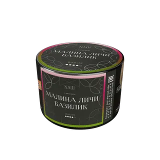 Табак для кальяна "NАШ BLACK" - МАЛИНА ЛИЧИ БАЗИЛИК, банка, 40гр