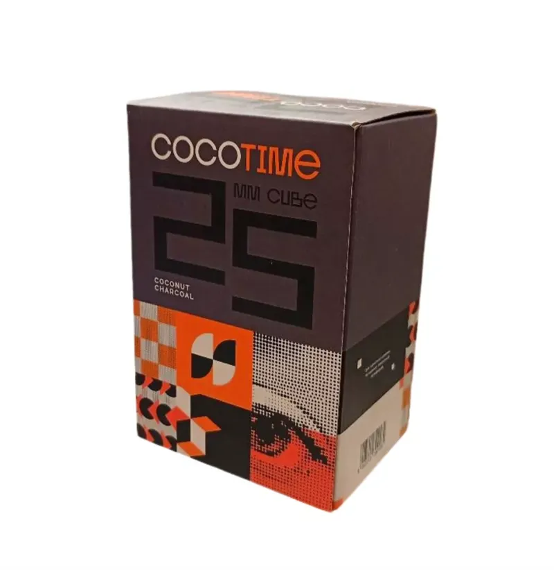 Уголь - COCOTIME - 25 мм - 1 кг ( коробка кратно 20 кг )