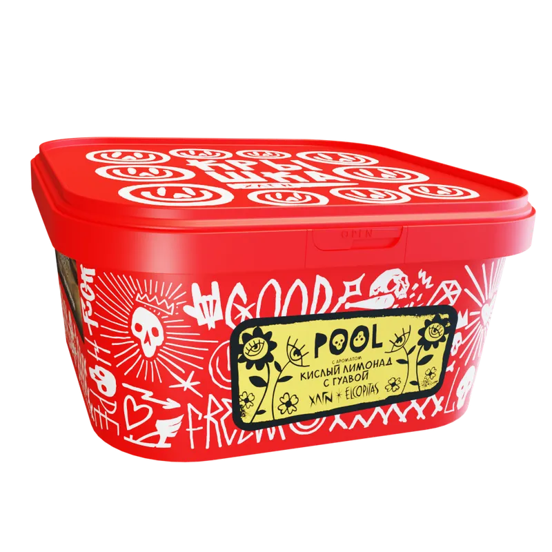 Табак для кальяна Хулиган, 200 г (КИСЛЫЙ ЛИМОНАД С ГУАВОЙ (POOL))