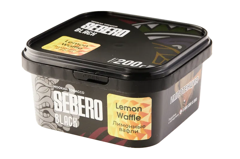 Табак для кальяна - Sebero black - Lemon Waffle ( с ароматом лимонные вафли ) - 200 г