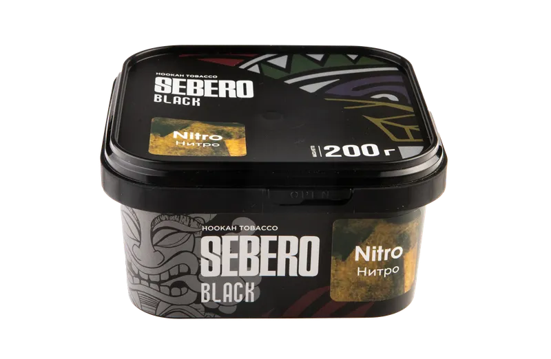 Табак для кальяна - Sebero black - Nitro ( с ароматом бустер крепости ) - 200 г