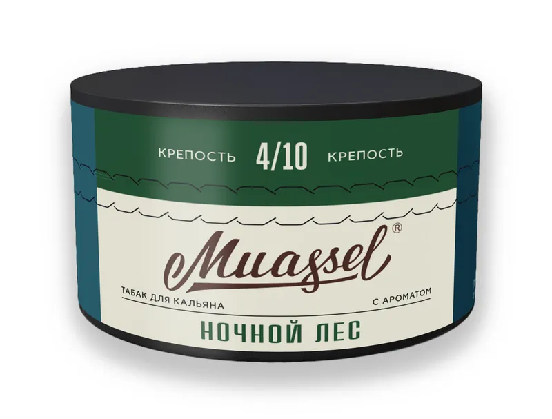 Табак для кальяна Muassel 4/10 - Ночной лес (хвоя, дикие ягоды) 200 г