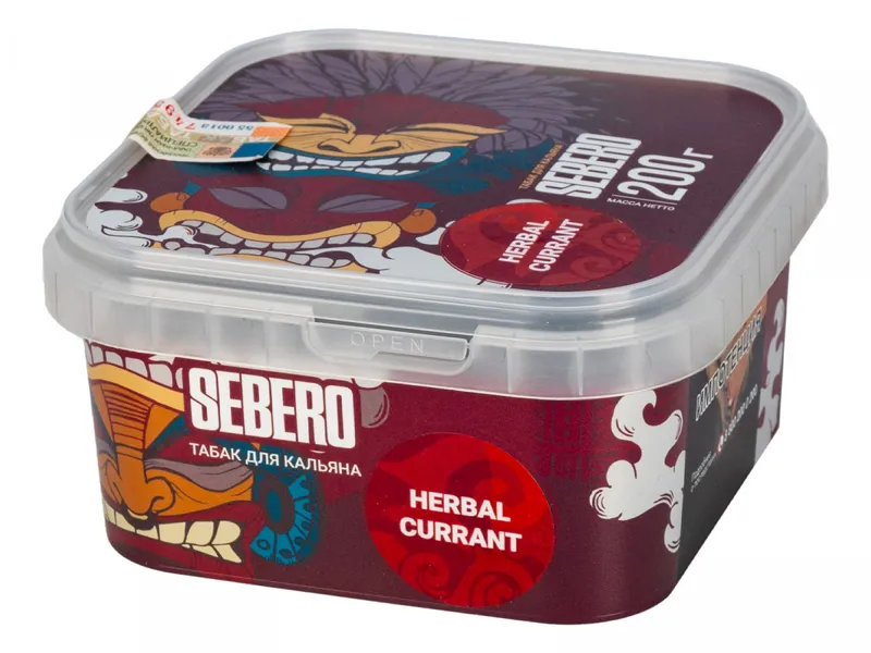Табак для кальяна - Sebero - HERBAL CURRANT( Ревень - Черная смородина ) - 200 г