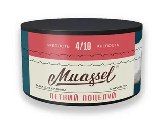 Табак для кальяна Muassel 4/10 - Летний поцелуй (арбуз, дыня, базилик) 200 г