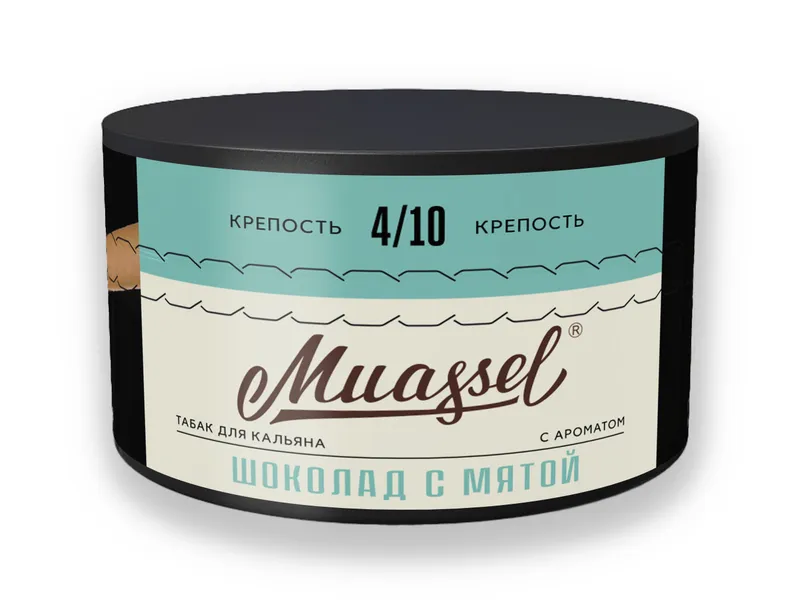 Табак для кальяна Muassel 4/10 - Шоколад с мятой 200 г