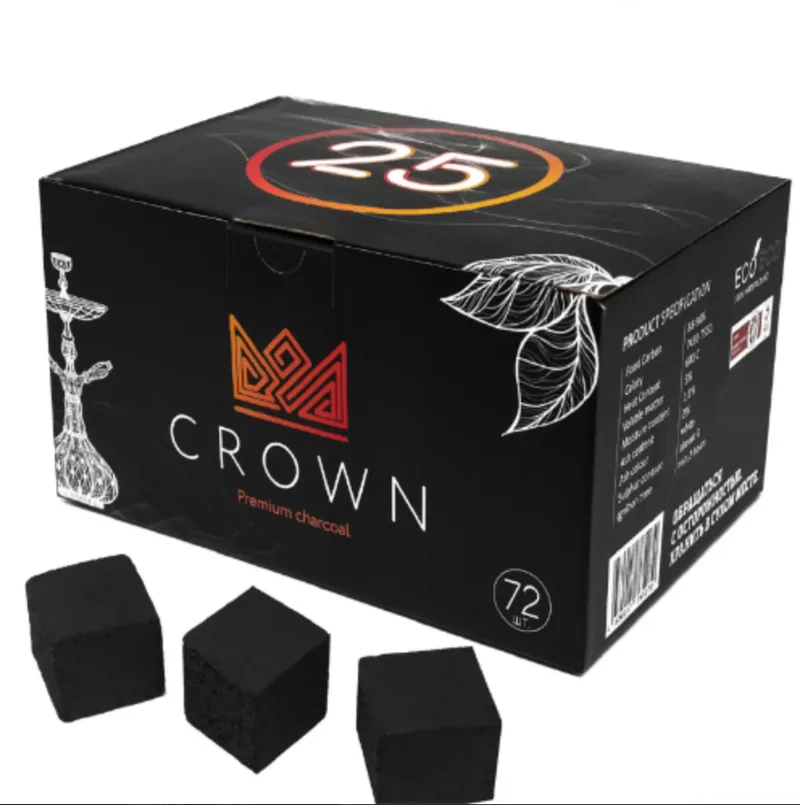 Уголь - Crown - 25 мм - 1 кг - 72шт ( короб 20шт )