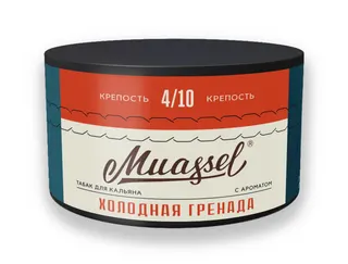 Табак для кальяна Muassel 4/10 - Холодная гренада (гранат, красная смородина) 200 г
