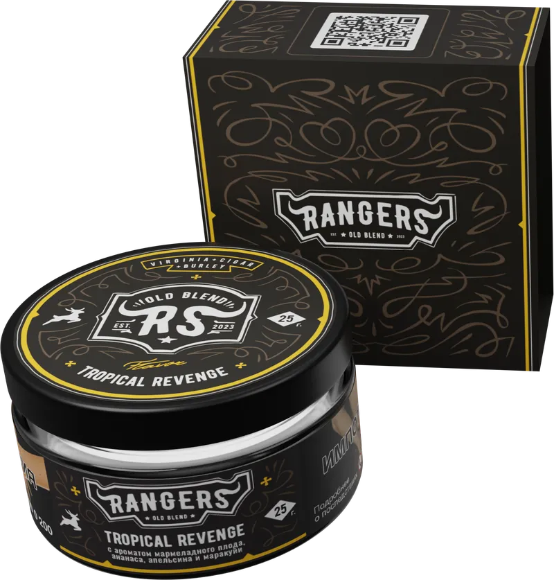 Табак - «RANGERS» TROPICAL REVENGE с ароматом мармеладного плода, ананаса, апельсина 25 грамм