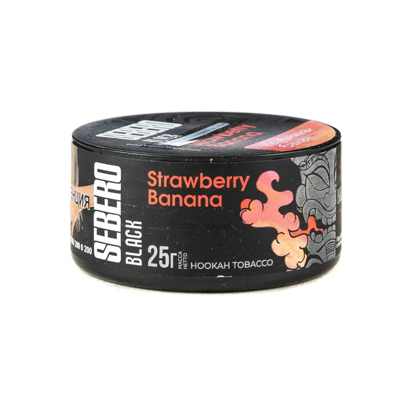 Табак для кальяна - Sebero black - Strawberry Banana ( клубника банан ) - 25 г