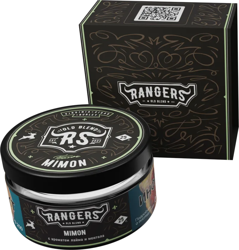 Табак - «RANGERS» MIMON с ароматом лайма и ментола, 25 грамм