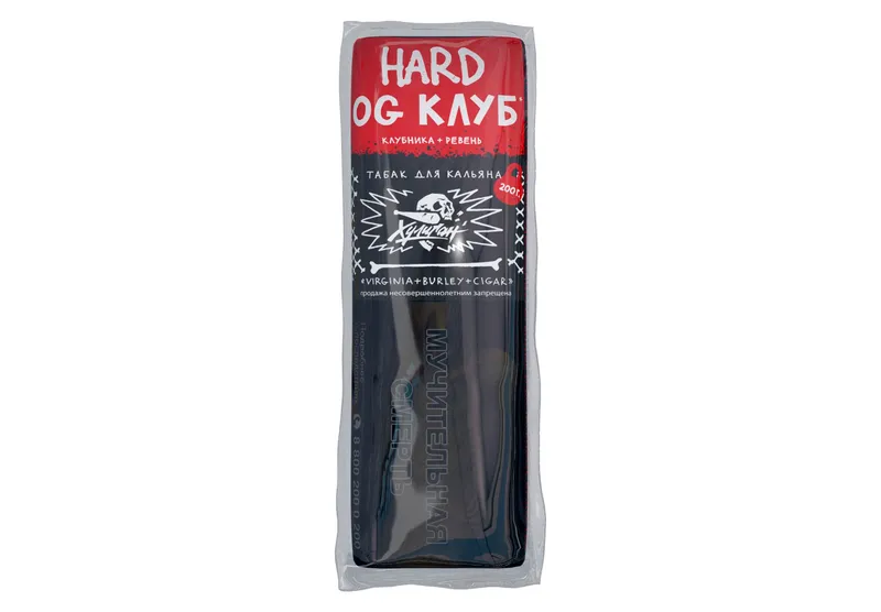 Табак для кальяна Хулиган Хард (Hard), 200 г (КЛУБНИКА-РЕВЕНЬ (OG CLAB))