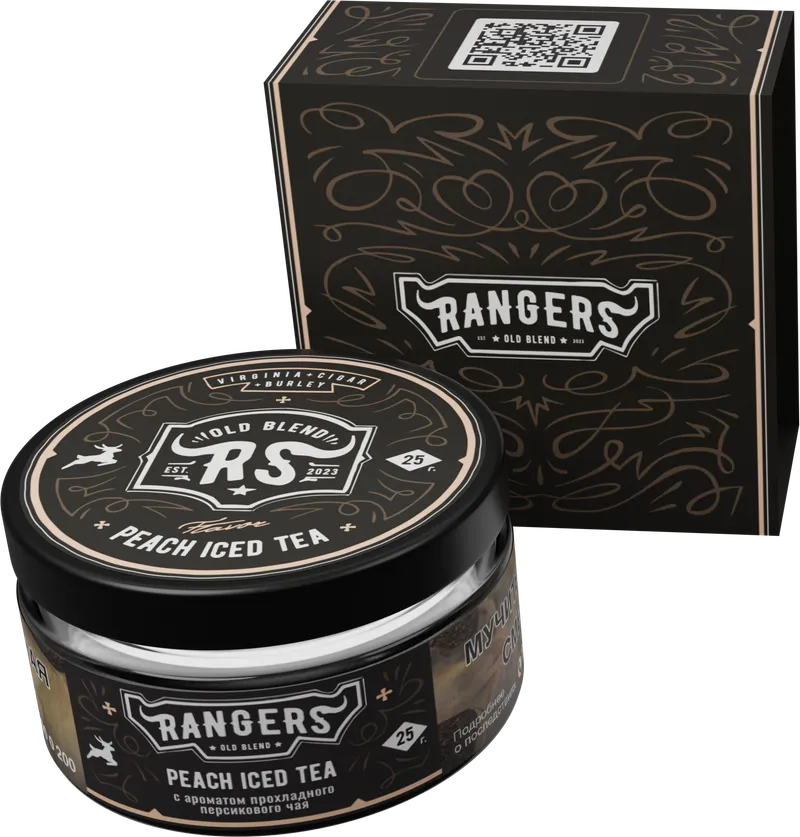 Табак - «RANGERS» PEACH ICED TEA с ароматом прохладного персикового чая, 25 грамм