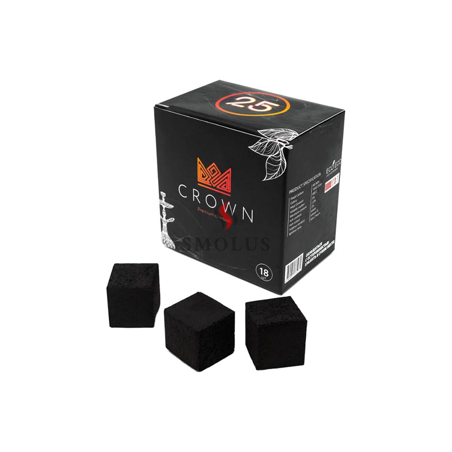 Уголь - Crown - 2.5 cube - 250 гр - 18шт ( короб 80шт )