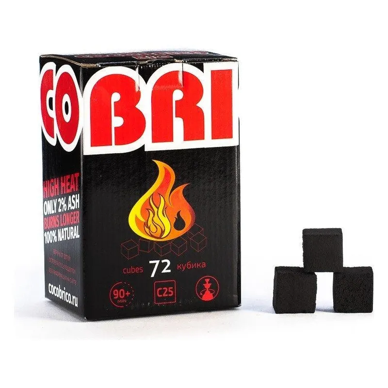 Уголь COCOBRICO 25mm - 1кг 72шт  (кратно боксу 10кг)