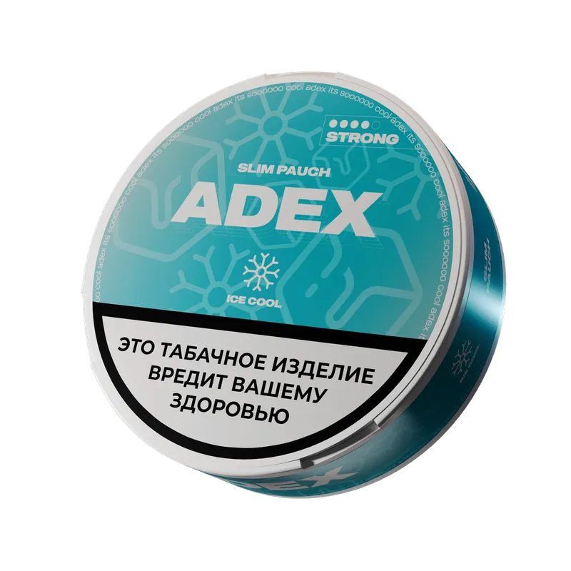 Жевательный табак АДЕКС стронг слим с ароматом АЙС КУЛ - 9гр (24шт)