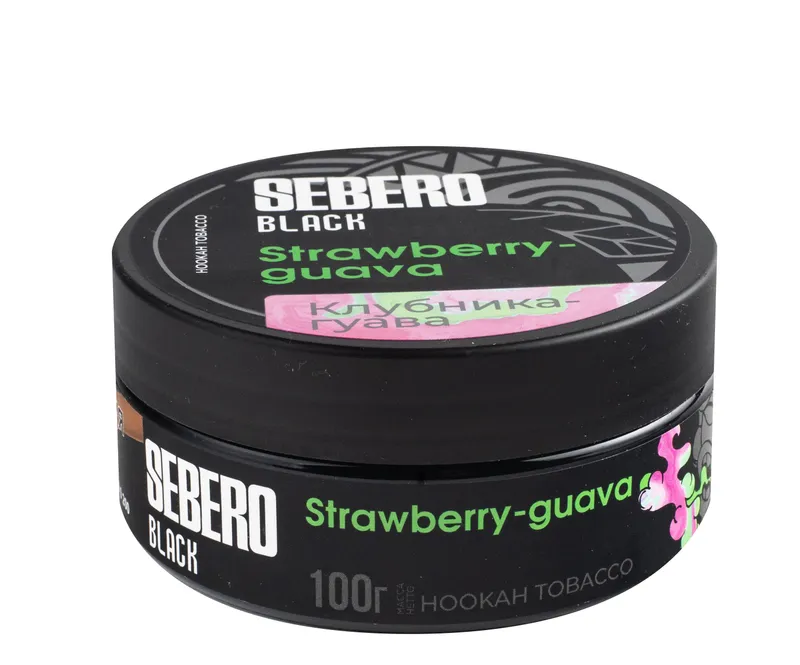 Табак для кальяна - Sebero black - Strawberry Guava ( гуава клубника ) - 100 г