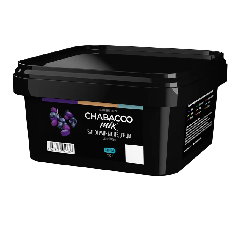 Бестабачная смесь - Chabacco MIX - GRAPE DROPS ( с ароматом виноградные леденцы ) - 200 г