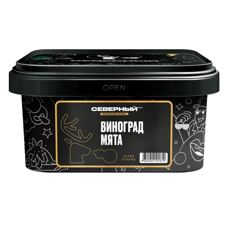 Табак для кальяна - Северный PRO - ВИНОГРАД МЯТА ( с ароматом виноград мята ) - 200 г