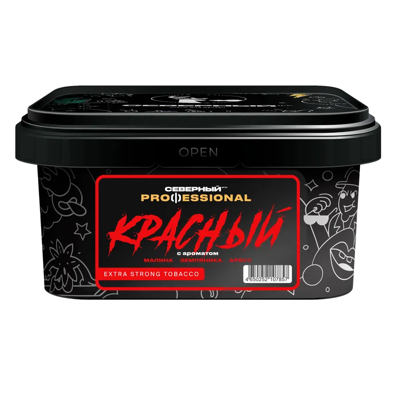 Табак для кальяна - Северный PRO - КРАСНЫЙ ( с ароматом малина, земляника, арбуз ) - 200 г