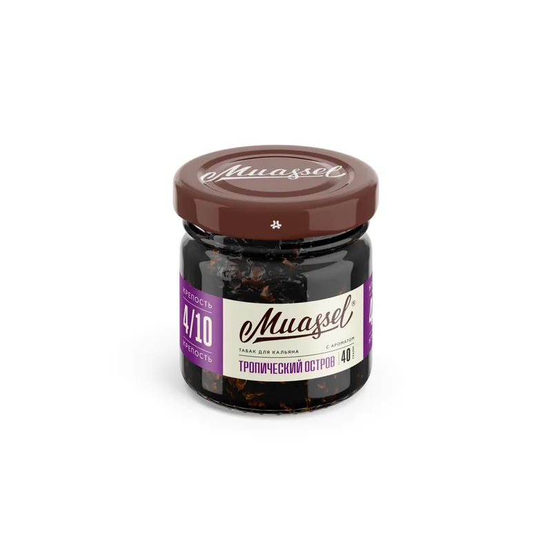 Табак для кальяна Muassel 4/10 - Тропический остров (тропические фрукты) 40 г