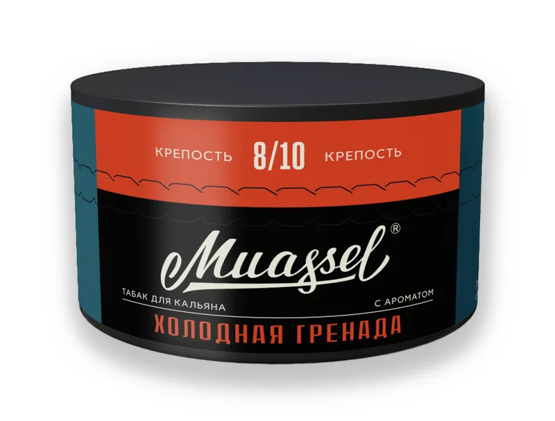 Табак для кальяна Muassel 8/10 - Холодная гренада (гранат, красная смородина) 200 г