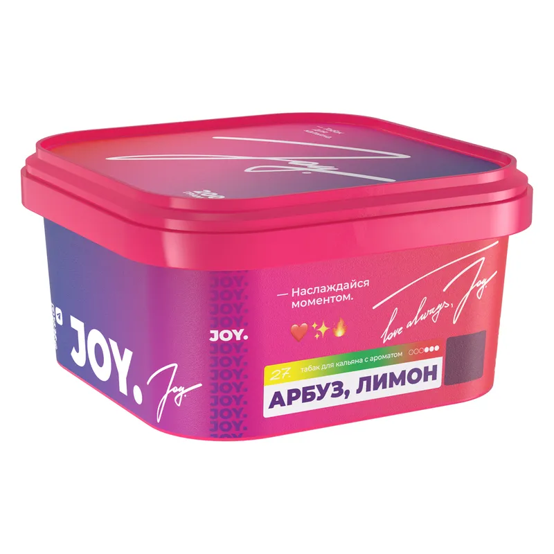 New - Табак для кальяна - JOY - Арбуз, лимон - 200 г