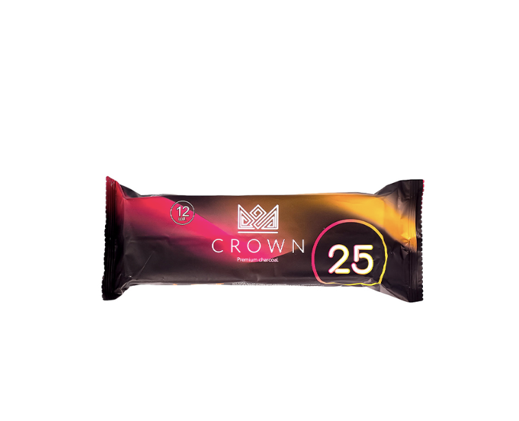 Уголь - Crown 25 мм - блистер 12 шт ( короб 120шт)
