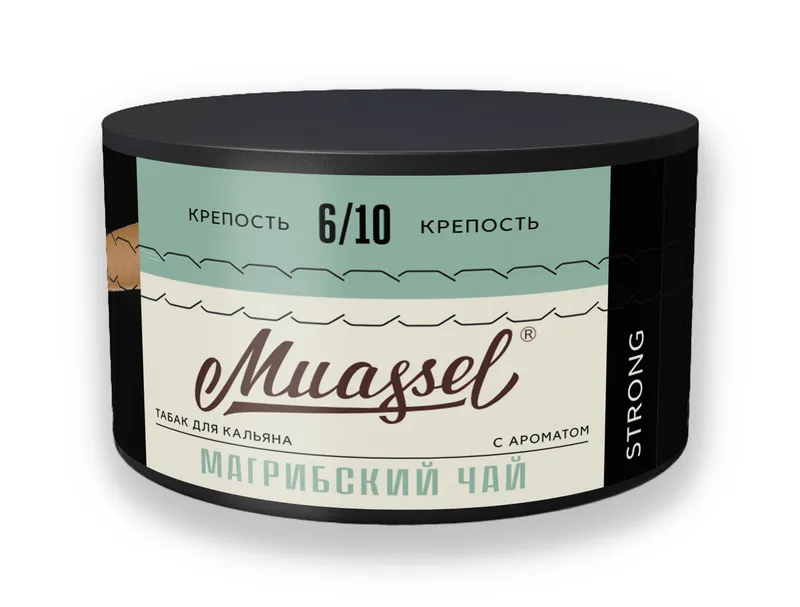 Табак для кальяна Muassel 6/10 - Магрибский чай (зелёный чай с мятой) 200 г