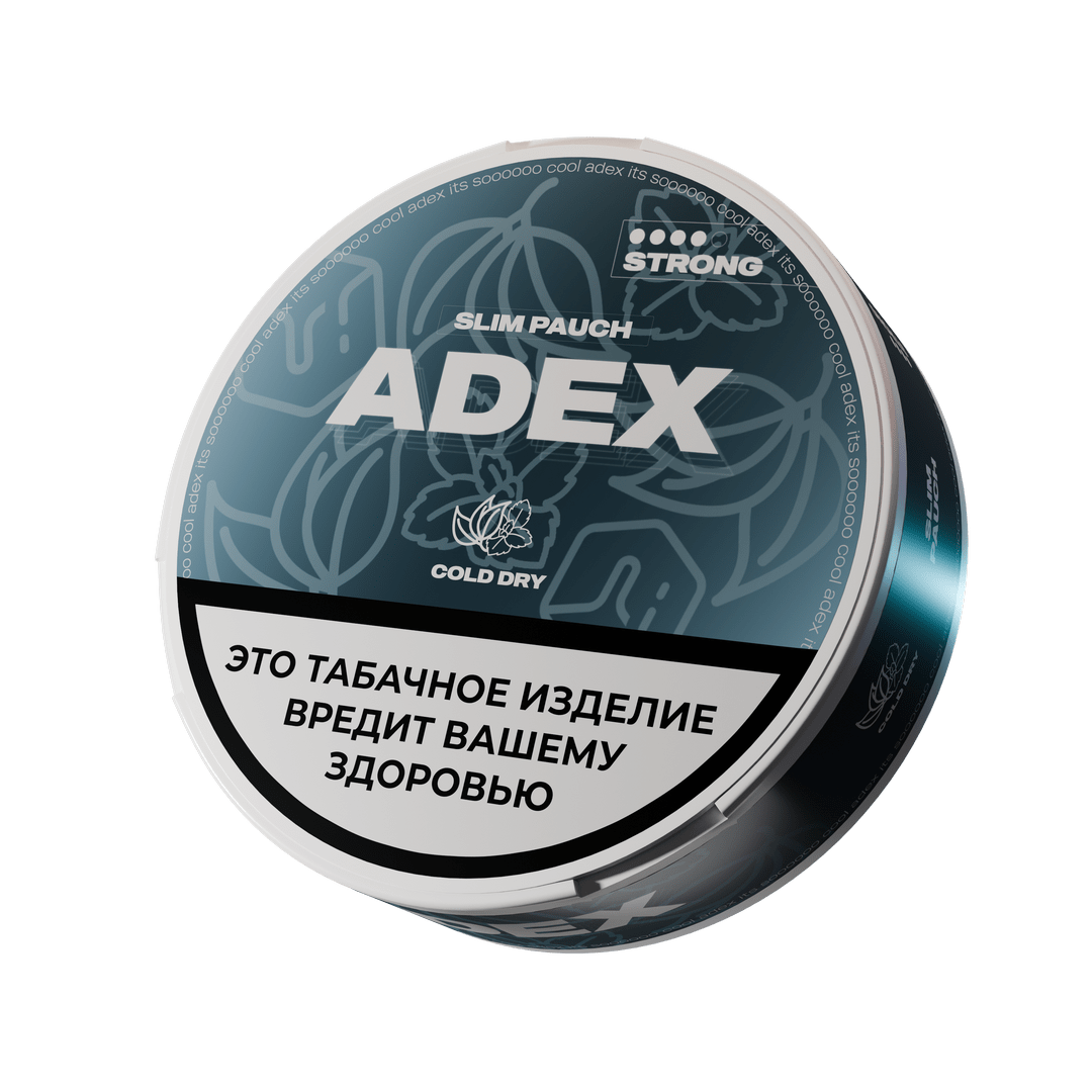 Жевательный табак АДЕКС стронг слим с ароматом КОЛД  ДРАЙ - 9гр (24шт)