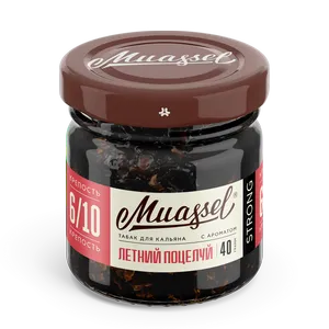 Табак для кальяна Muassel 6/10 - Летний поцелуй (арбуз, дыня, базилик) 40 г