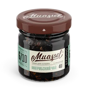 Табак для кальяна Muassel 6/10 - Магрибский чай (зелёный чай с мятой) 40 г