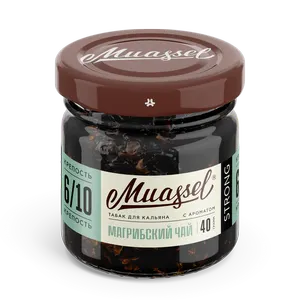 Табак для кальяна Muassel 6/10 - Магрибский чай (зелёный чай с мятой) 40 г