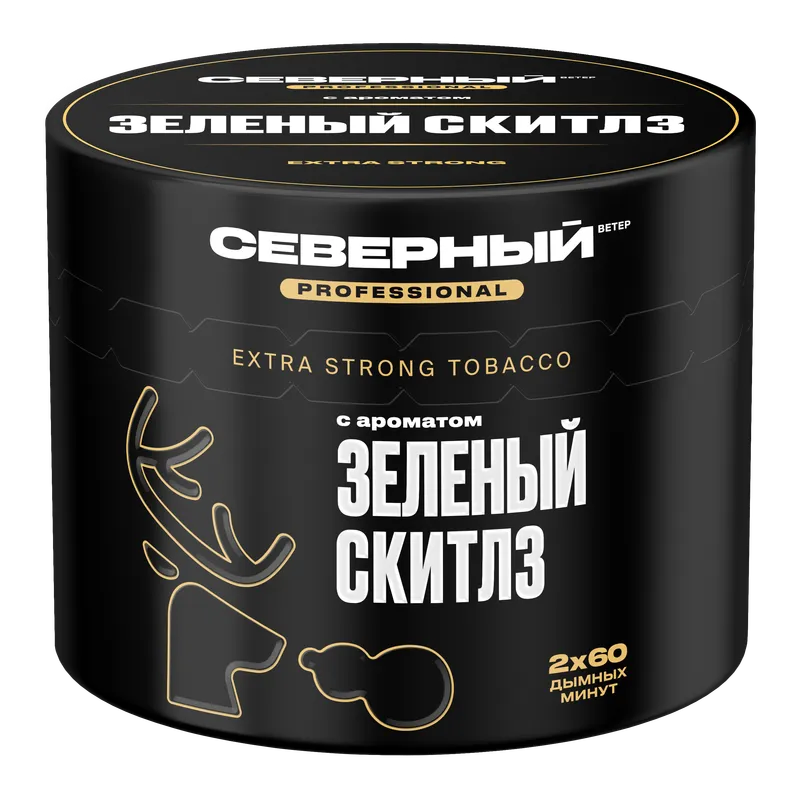 Табак для кальяна - Cеверный Professional - Зелёный скитлз ( с ароматом зелёный скитлз ) - 40 г