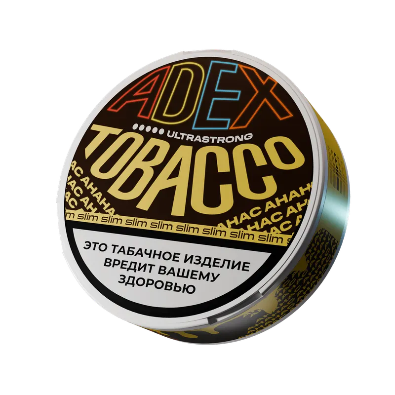 Жевательный табак АДЕКС ультрастронг слим  с ароматом  АНАНАС - 9гр (24шт)