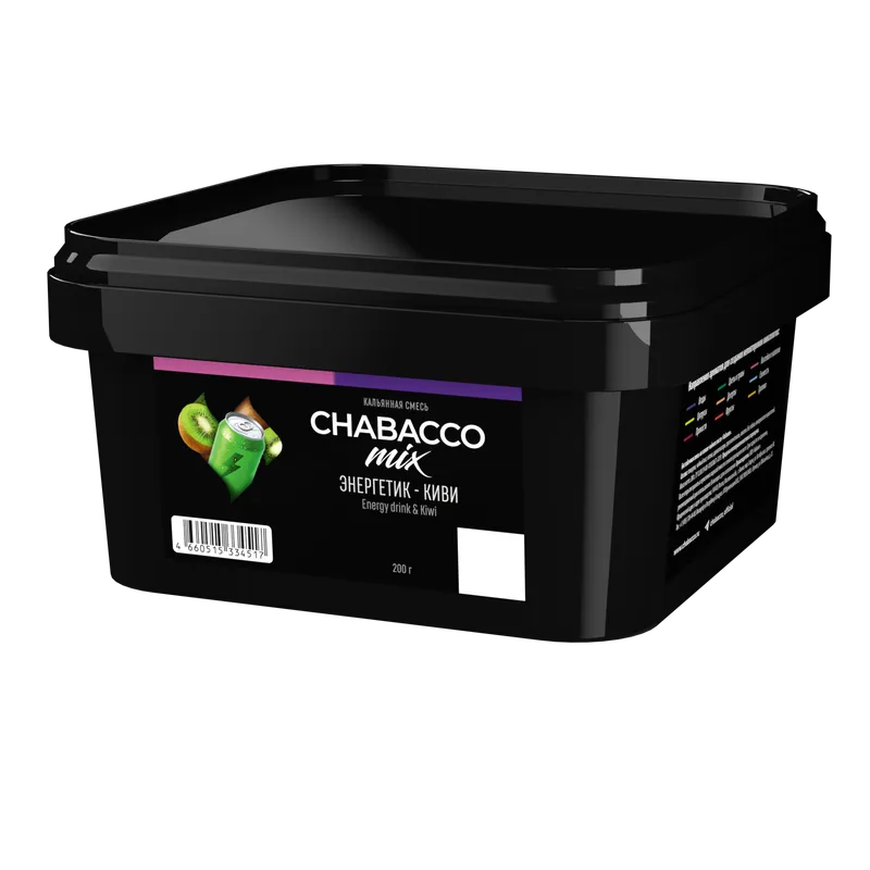 Бестабачная смесь - Chabacco Mix - Energy Drink & Kiwi (Энергетик-Киви) Medium - 200 г