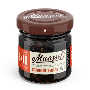 Табак для кальяна Muassel 6/10 - Холодная гренада (гранат, красная смородина) 40 г
