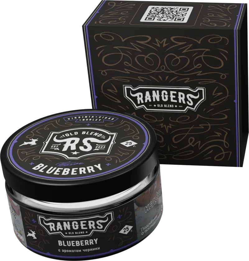 Табак - «RANGERS» BLUEBERRY с ароматом черники, 25 грамм