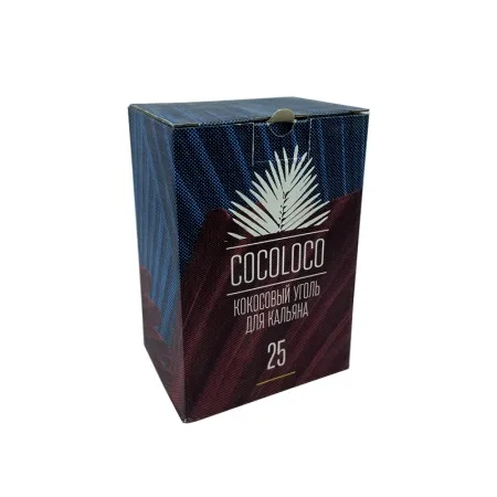 Уголь - Cocoloco - 25 мм RETAIL - 1 кг ( кратно 20 шт в хореку)