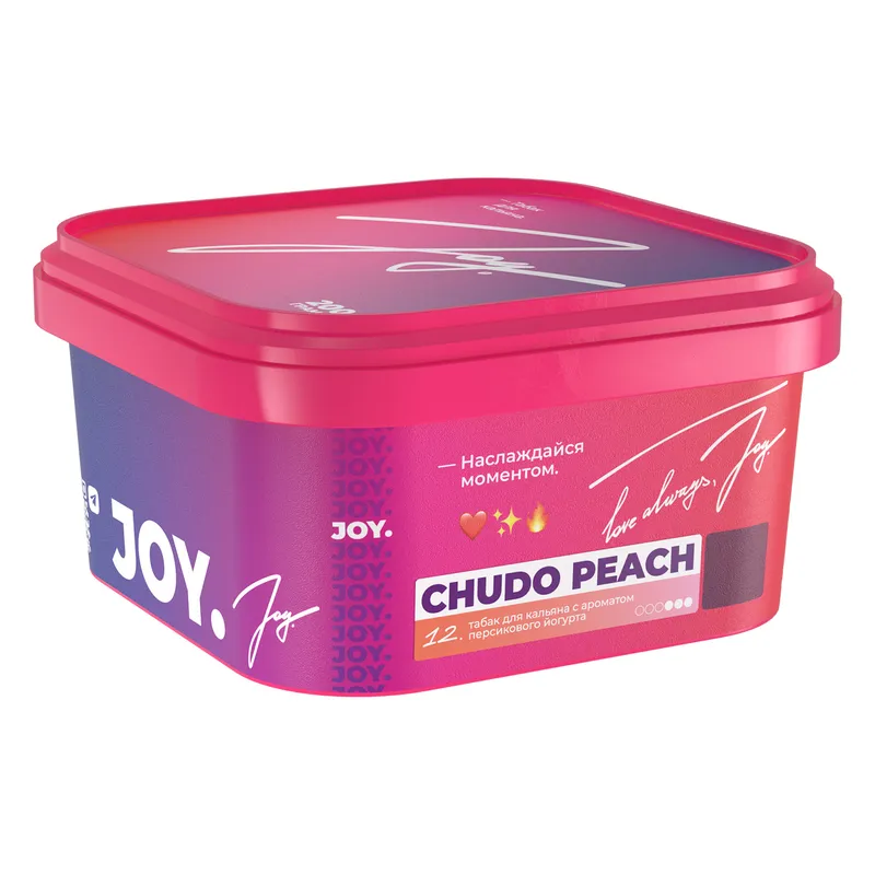 Табак для кальяна - JOY - CHUDO PEACH ( с ароматом персикового йогурта ) - 200 г