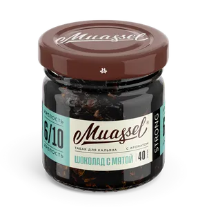 Табак для кальяна Muassel 6/10 - Шоколад с мятой 40 г