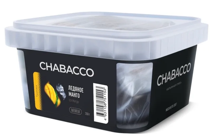 Бестабачная смесь - Chabacco - Medium - ICE MANGO ( с ароматом холодное манго ) - 200 г