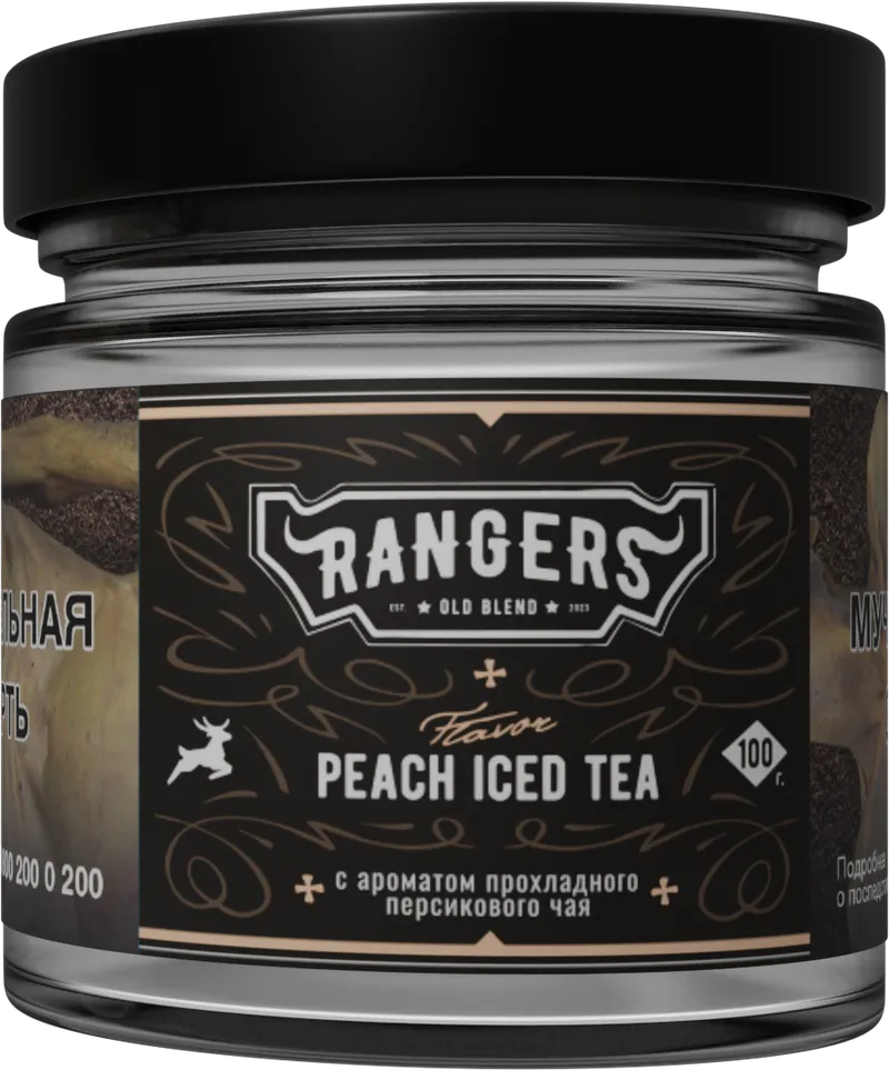 Табак - «RANGERS» PEACH ICED TEA с ароматом прохладного персикового чая, 100 грамм