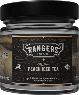 «RANGERS» PEACH ICED TEA с ароматом прохладного персикового чая, 100 грамм