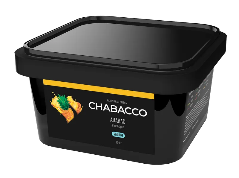 Бестабачная смесь - Chabacco - Medium - PINEAPPLE ( с ароматом ананас ) - 200 г