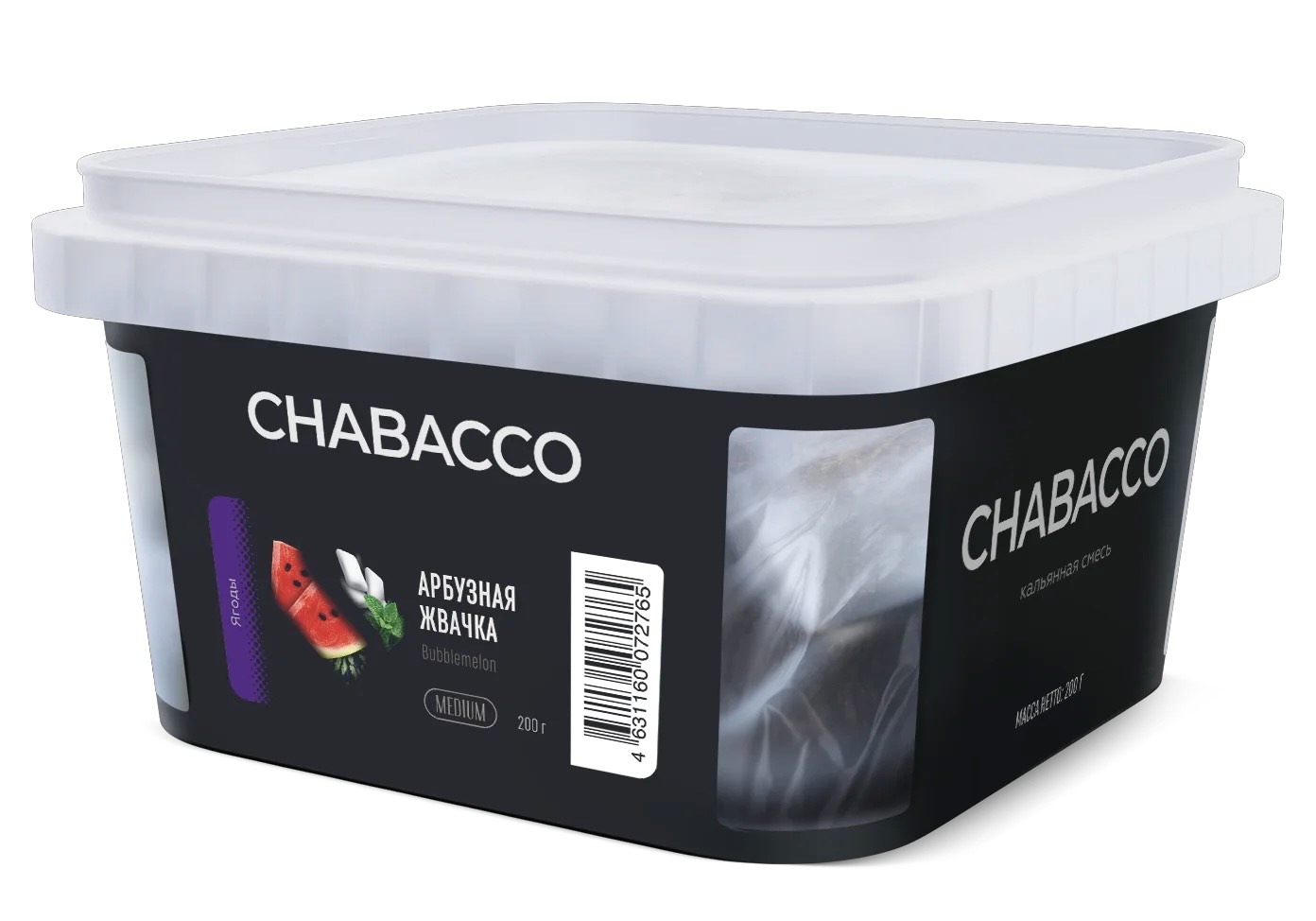 Бестабачная смесь - Chabacco - Medium - WATERMELON GUM ( с ароматом арбузная жвачка ) - 200 г