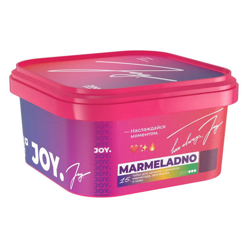 Табак для кальяна - JOY - MARMELADNO ( с ароматом мармелада, земляники и киви ) - 200 г